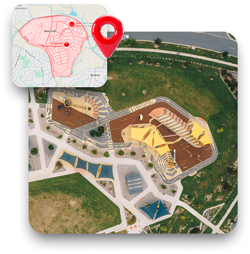 Skip bin delivery coverage map in Moncrieff for fast and flexible waste removal