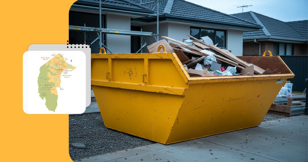 large skip bin hire Canberra for construction waste and large garden clean up